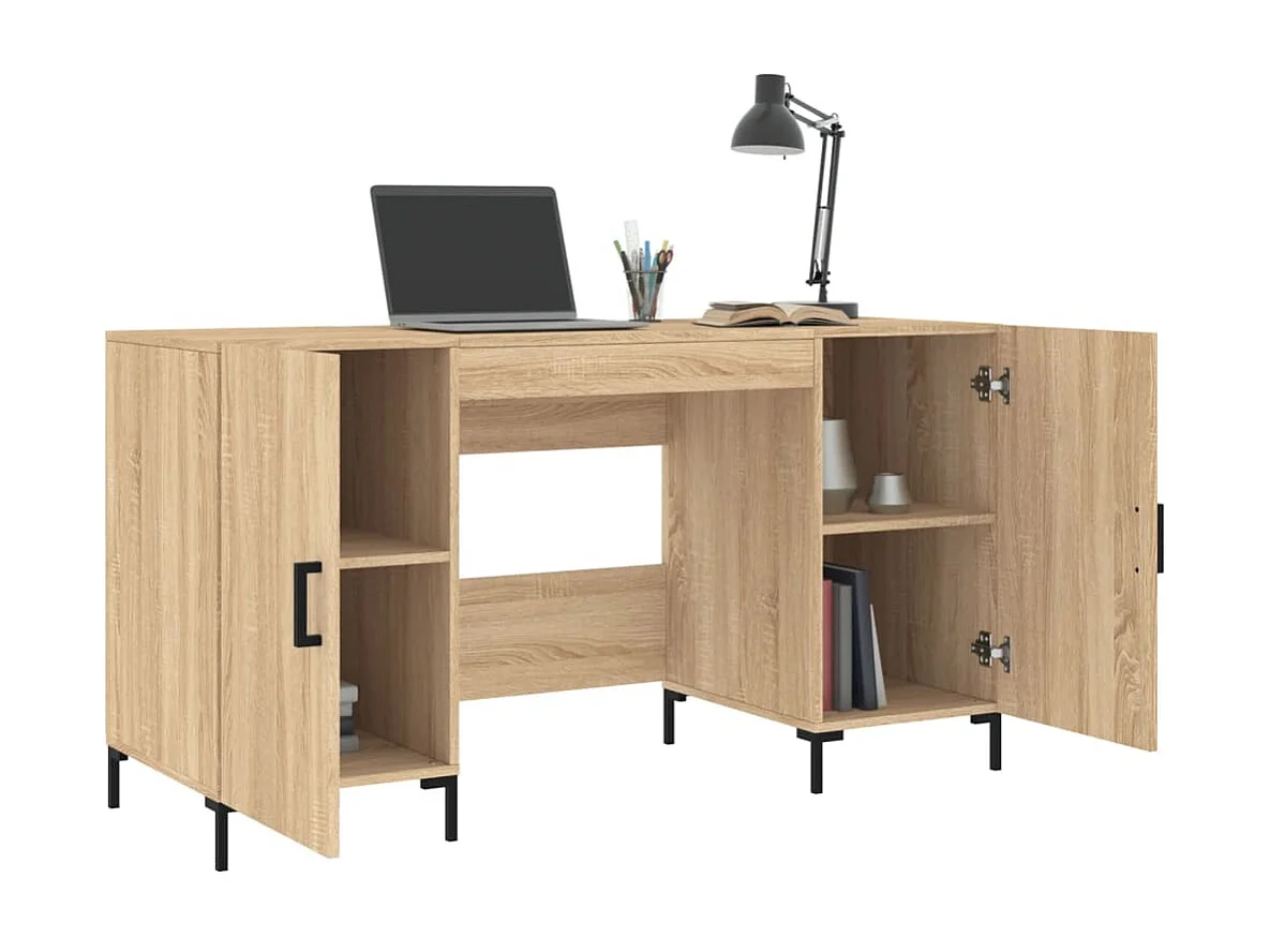 Escritorio madera de ingeniería roble Sonoma 140x50x75 cm ES888320