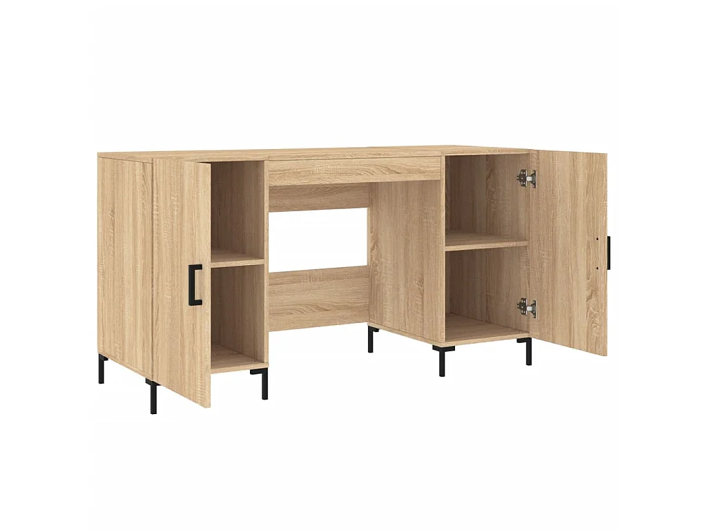 Bureau chêne sonoma 140x50x75 cm bois d'ingénierie WVGQ5503