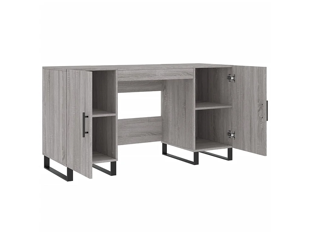 Bureau 140x50x75 cm bewerkt hout grijs sonoma eikenkleurig NL164642