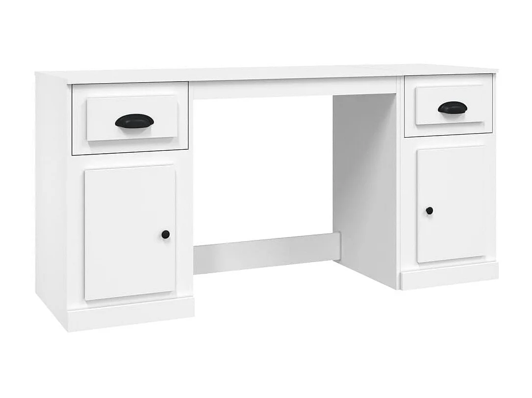 Bureau avec armoire blanc bois d'ingénierie WVGQ9587