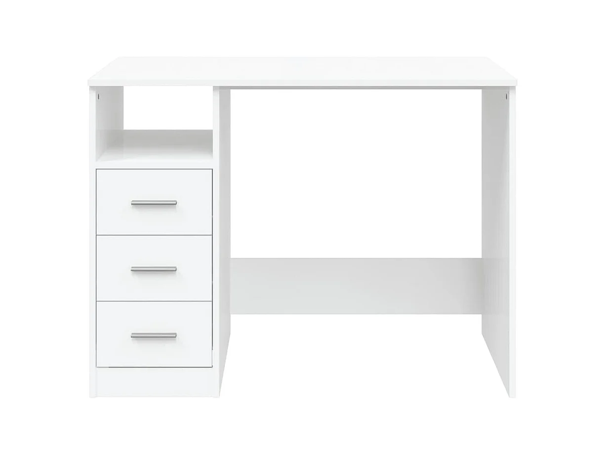 Escritorio cajones madera contrachapada blanco 102x50x76 cm ES651359