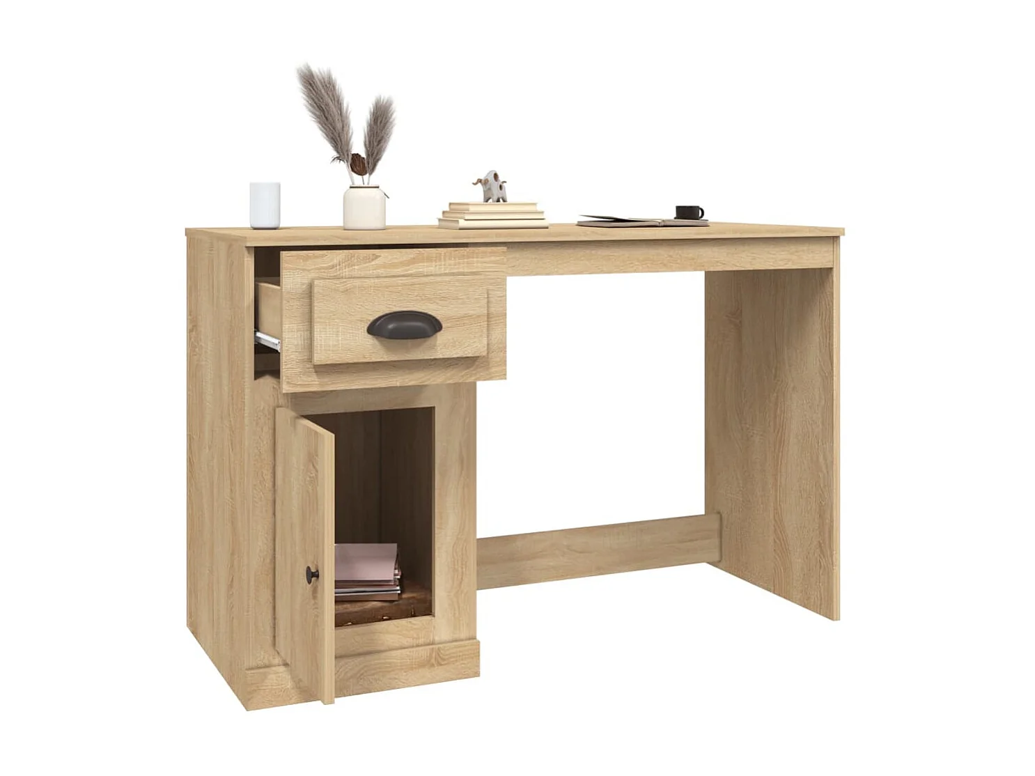 Bureau avec tiroir chêne sonoma 115x50x75 cm bois d'ingénierie WVGQ9584