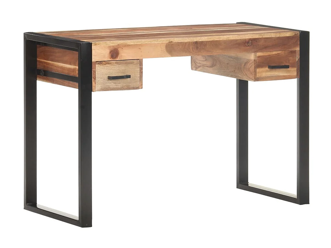 Secretária 110x50x76cm madeira maciça c/ acabamento em sheesham PT548643