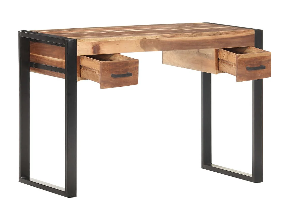 Secretária 110x50x76cm madeira maciça c/ acabamento em sheesham PT548643