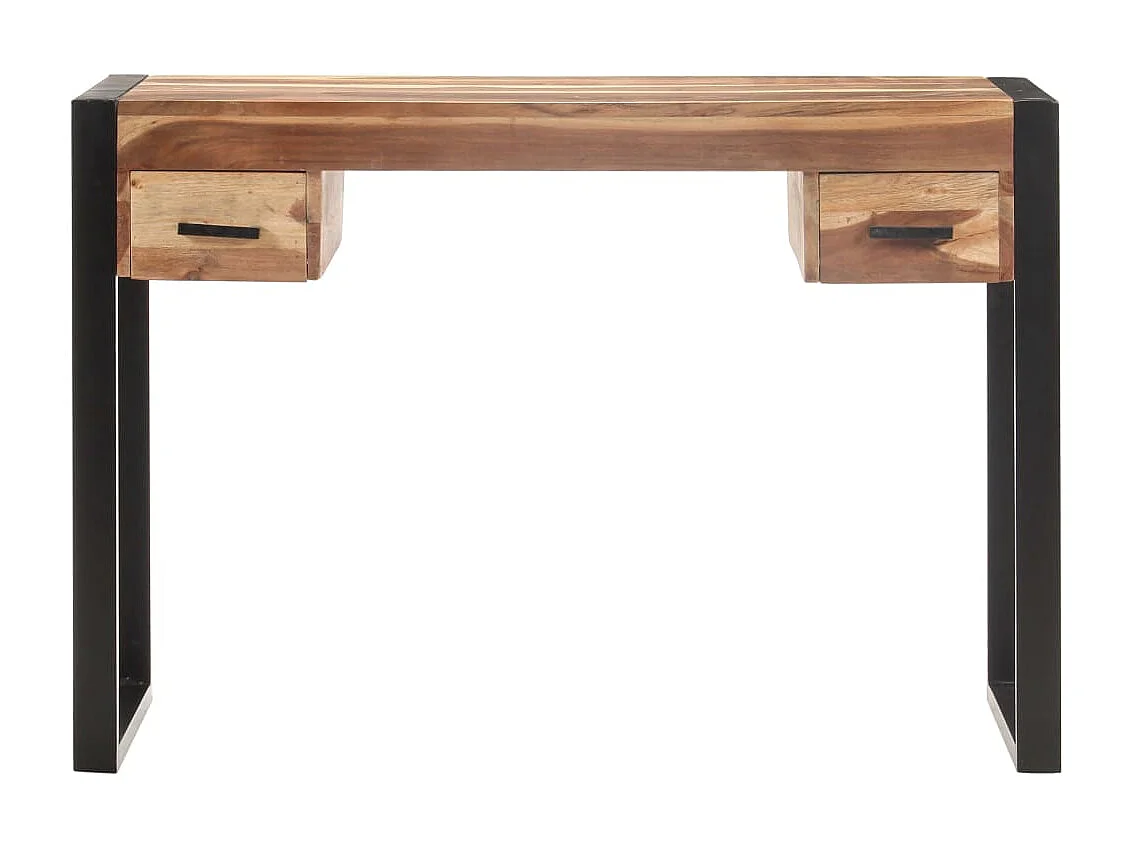 Secretária 110x50x76cm madeira maciça c/ acabamento em sheesham PT548643