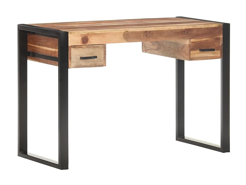 Secretária 110x50x76cm madeira maciça c/ acabamento em sheesham PT548643