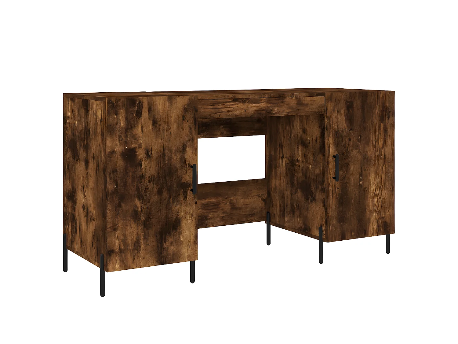 Bureau chêne fumé 140x50x75 cm bois d'ingénierie WVGQ6819