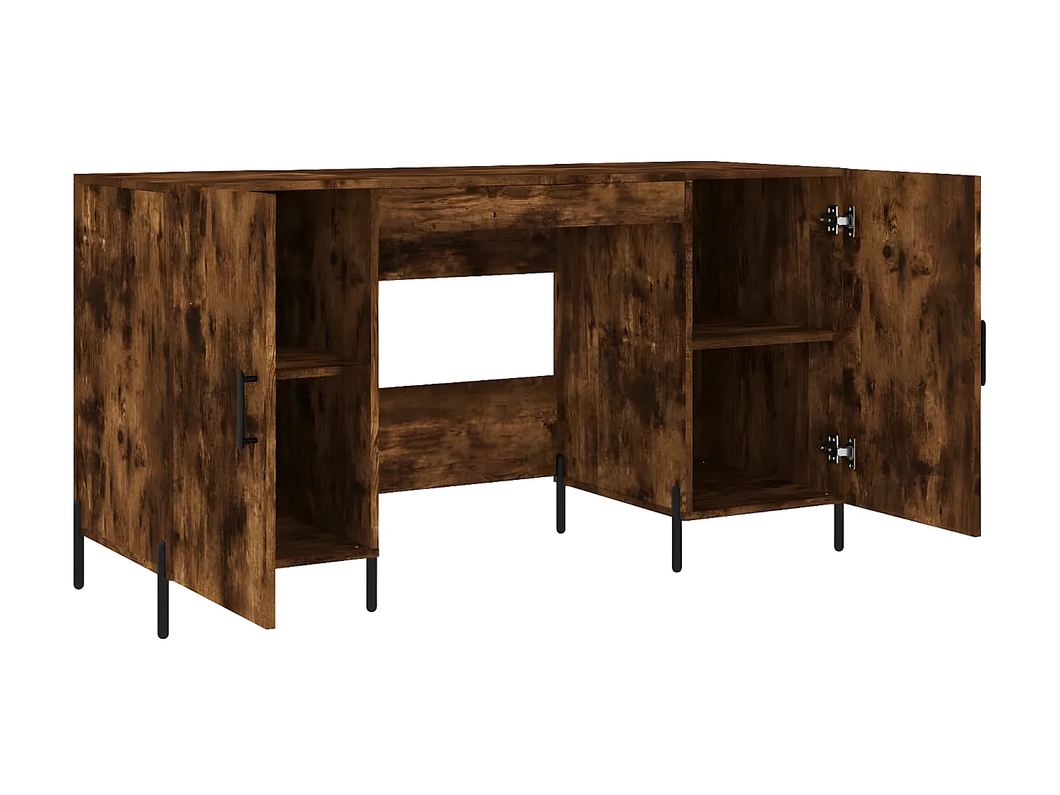 Bureau chêne fumé 140x50x75 cm bois d'ingénierie WVGQ6819