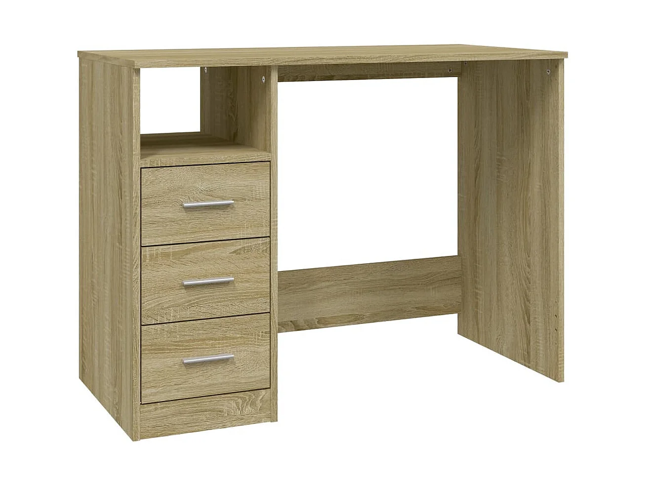 Bureau avec tiroirs Chêne sonoma 102x50x76 cm Bois d'ingénierie WVGQ8590