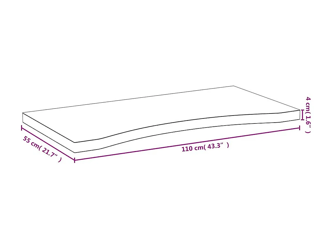 Tablero de escritorio de bambú 110x55x4 cm ES544747