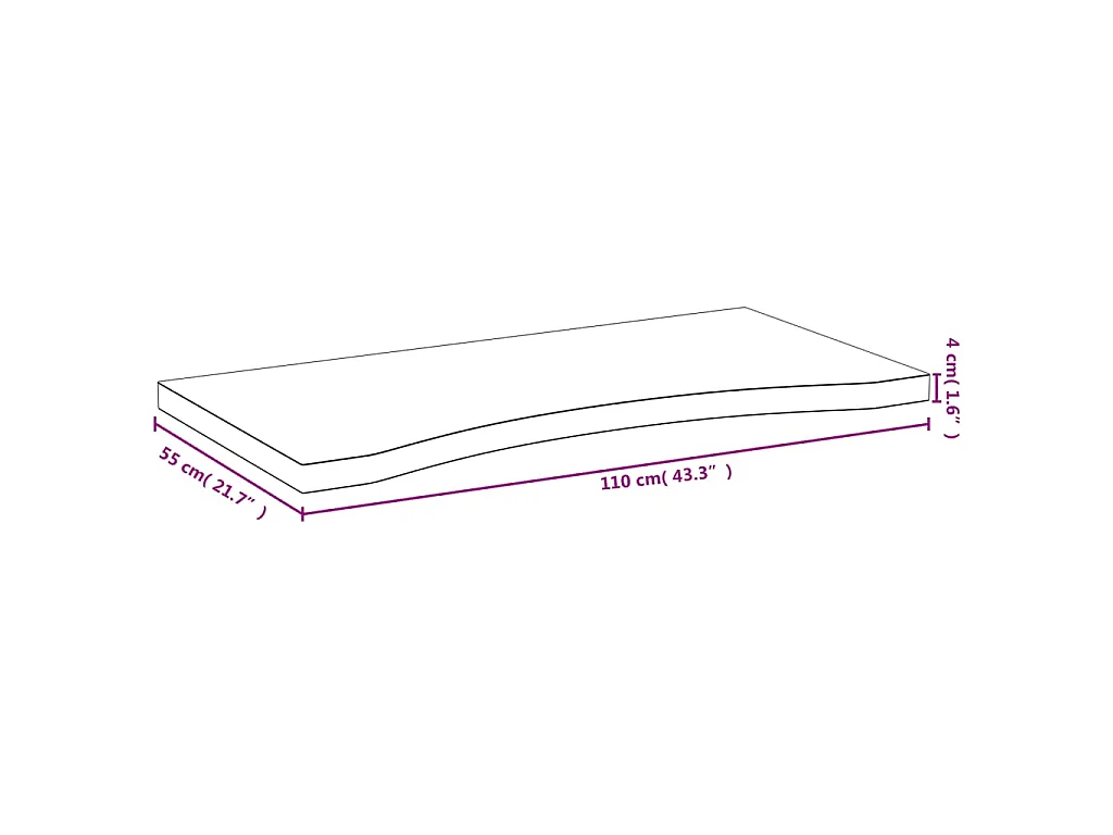 Bureaublad 110x55x4 cm bamboe NL615748