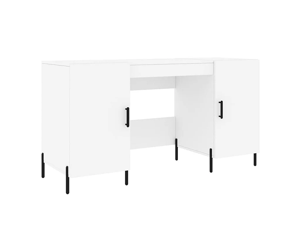 Bureau blanc 140x50x75 cm bois d'ingénierie WVGQ1191