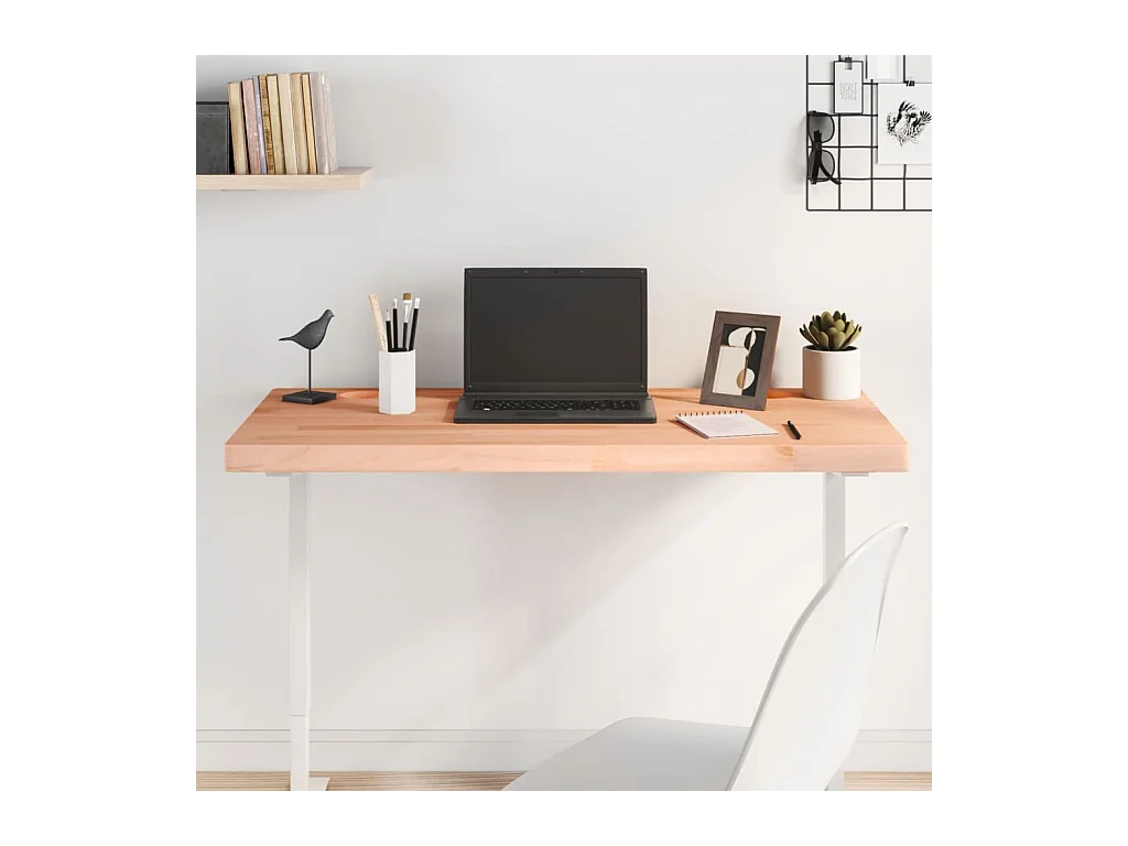 Bureau 100x50x4 cm bois massif de hêtre WVGQ1262