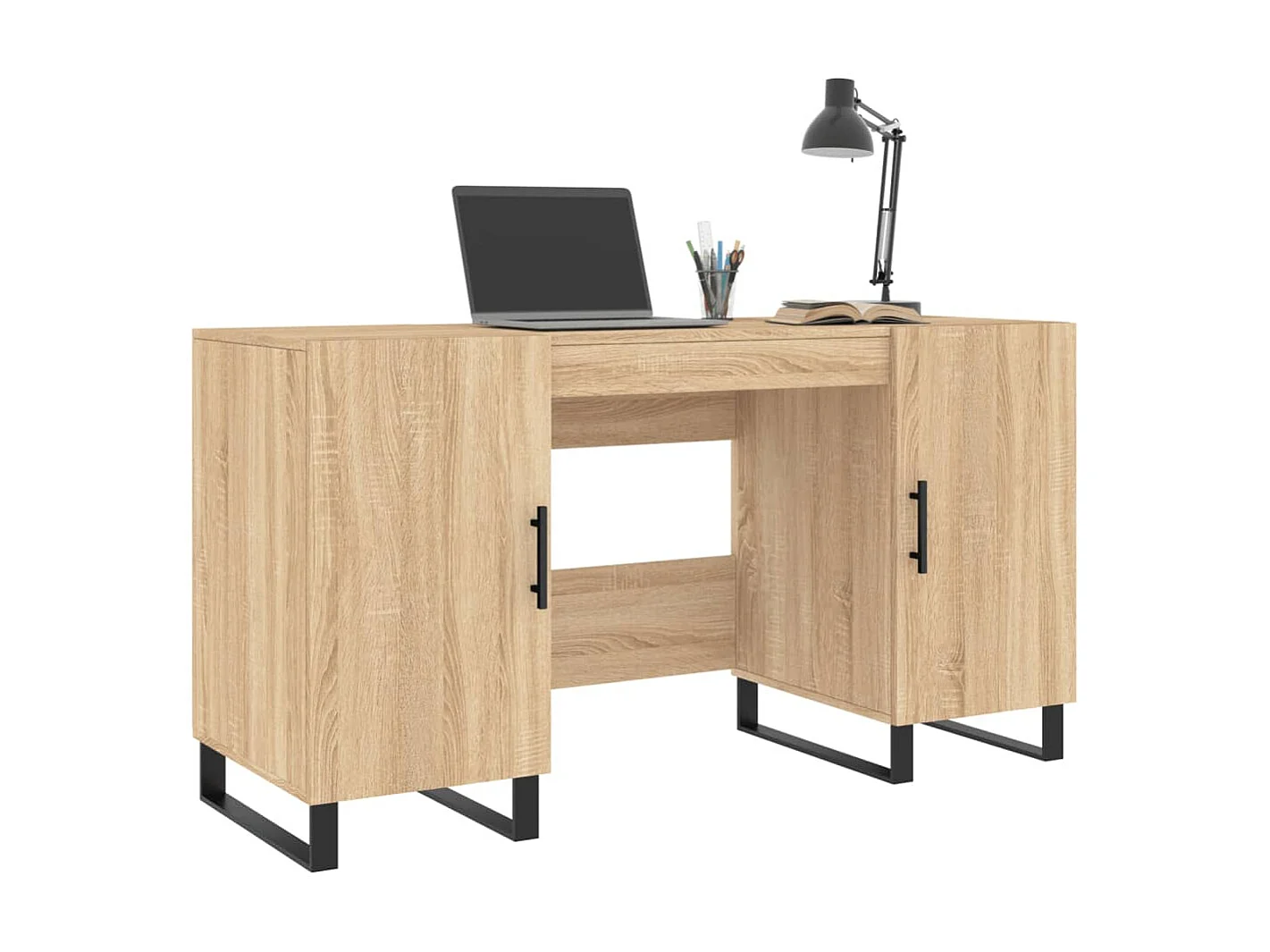 Escritorio madera de ingeniería roble Sonoma 140x50x75 cm ES569621