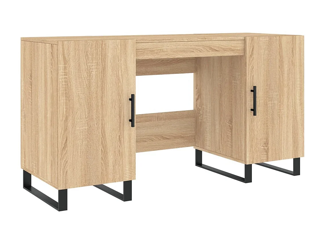 Bureau chêne sonoma 140x50x75 cm bois d'ingénierie WVGQ8140