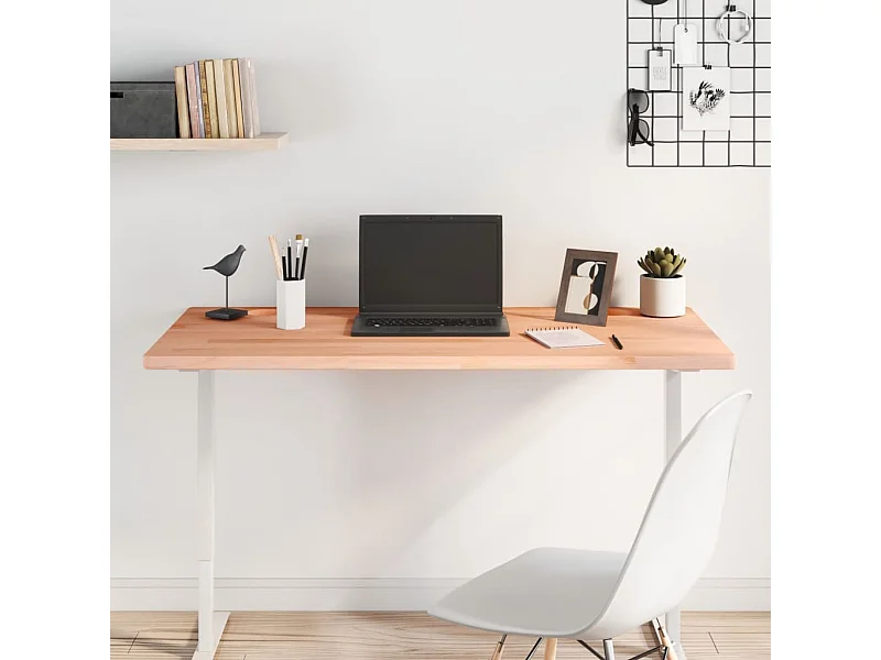 Bureau 110x55x2,5 cm bois massif de hêtre WVGQ3091