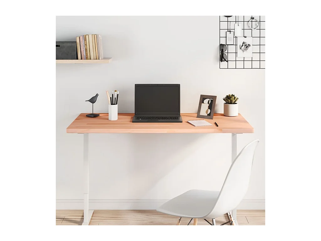 Bureau 110x55x2,5 cm bois massif de hêtre WVGQ3091