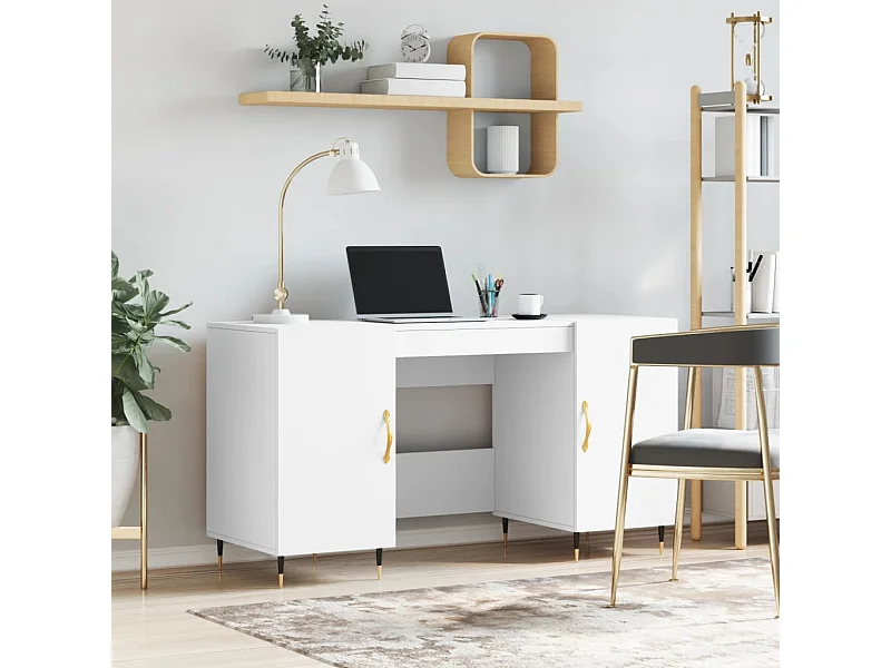 Escritorio madera de ingeniería blanco 140x50x75 cm ES293804