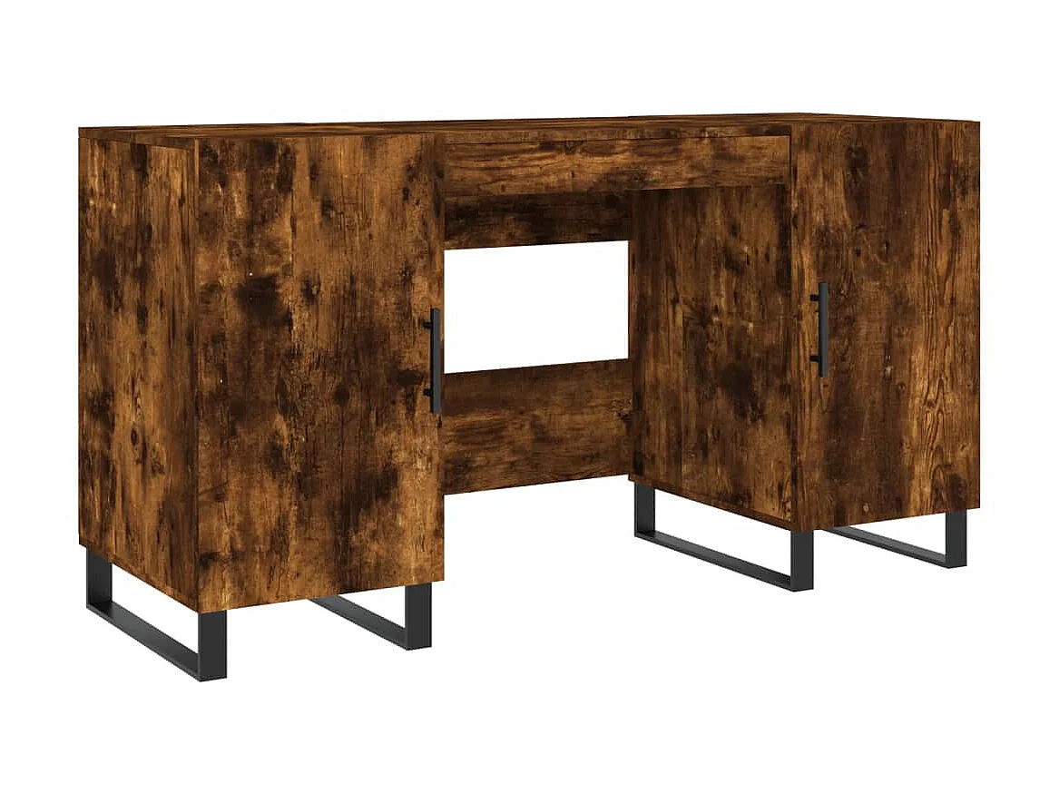 Escritorio madera de ingeniería roble ahumado 140x50x75 cm ES114955