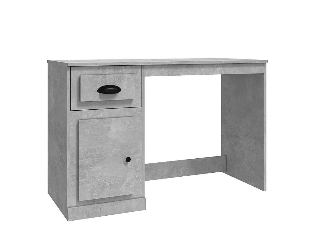Bureau avec tiroir gris béton 115x50x75 cm bois d'ingénierie WVGQ7427