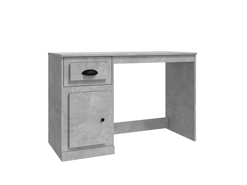 Bureau avec tiroir gris béton 115x50x75 cm bois d'ingénierie WVGQ7427