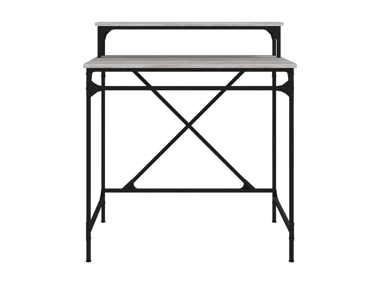 Bureau sonoma gris 80x50x90 cm bois d'ingénierie et fer WVGQ7441