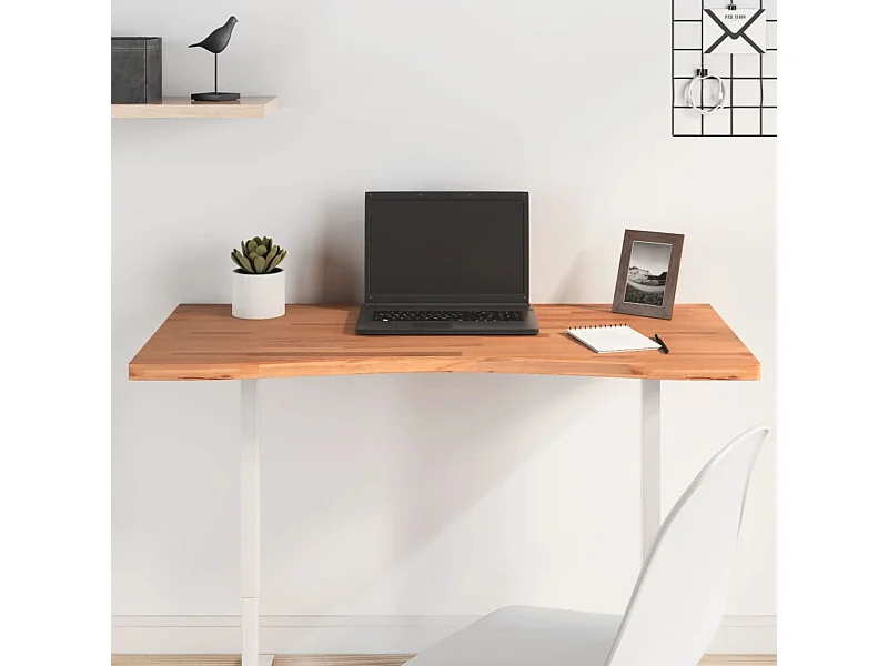 Bureau 100x(45-50)x2,5 cm bois massif de hêtre WVGQ3593