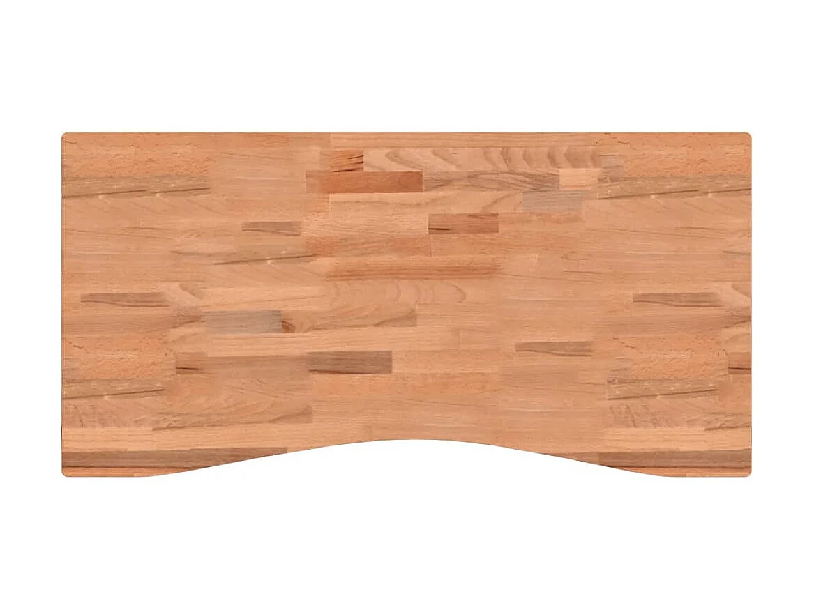 Tablero de escritorio madera maciza de haya 100x(45-50)x2,5 cm ES915364