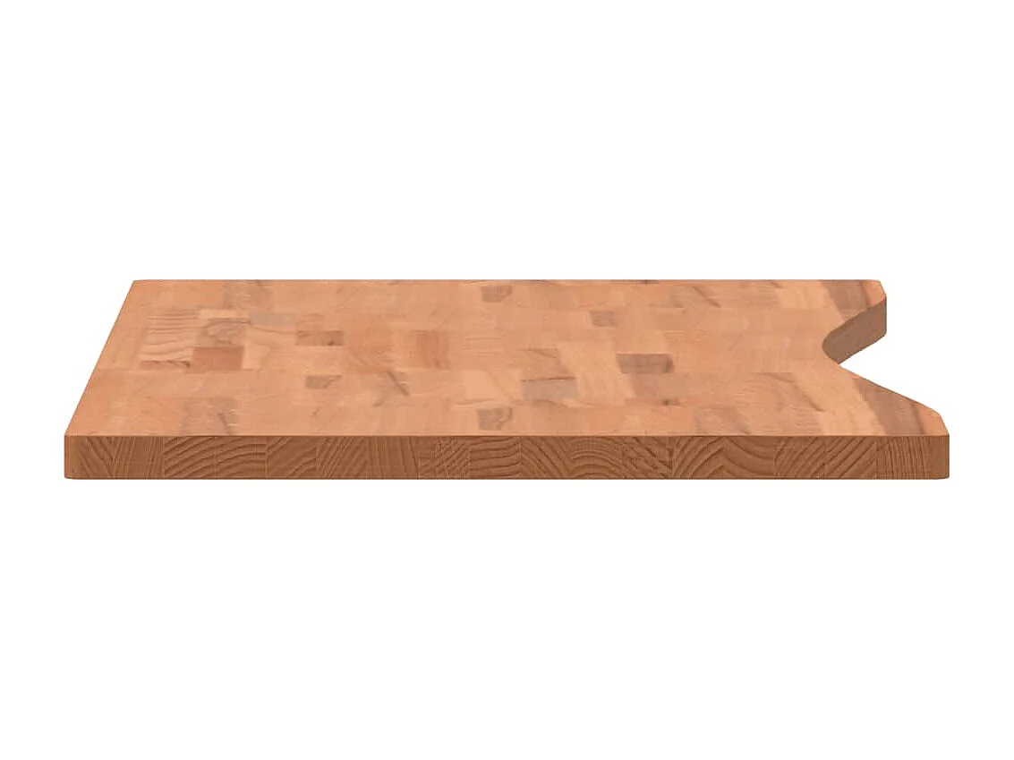 Tablero de escritorio madera maciza de haya 100x(45-50)x2,5 cm ES915364