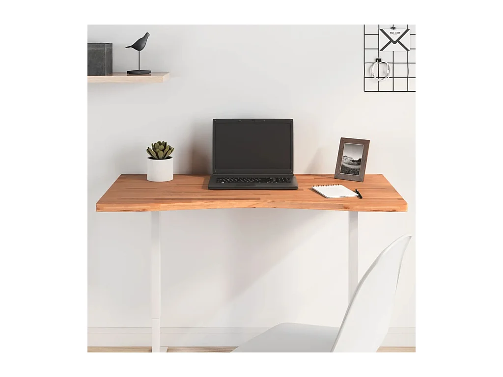 Bureau 100x(45-50)x2,5 cm bois massif de hêtre WVGQ3593