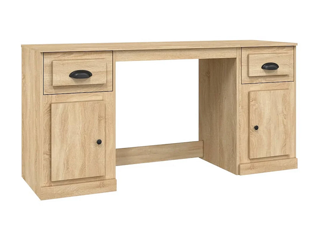 Escritorio con armario contrachapada roble Sonoma ES433392