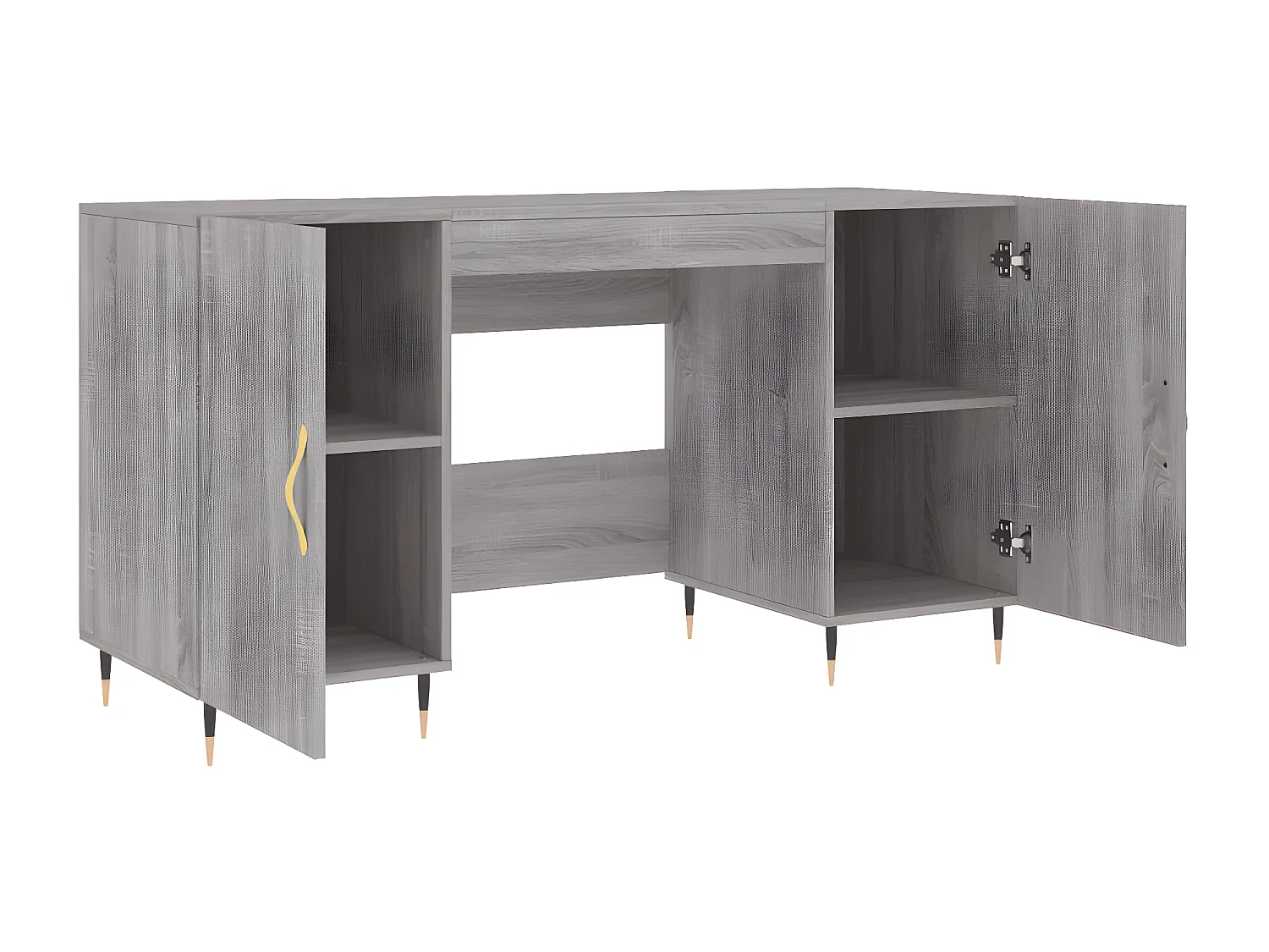 Bureau sonoma gris 140x50x75 cm bois d'ingénierie WVGQ9468