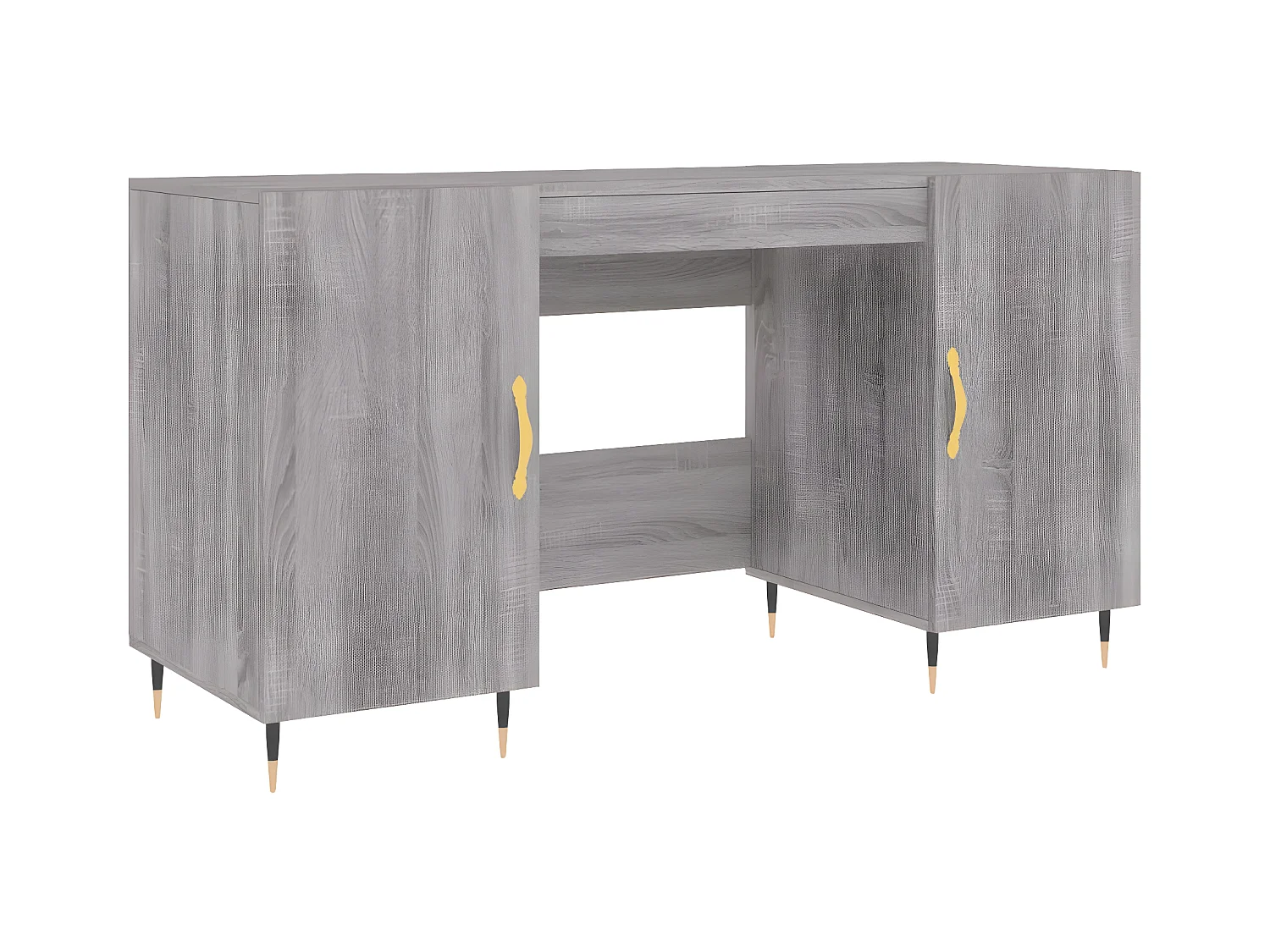 Bureau sonoma gris 140x50x75 cm bois d'ingénierie WVGQ9468