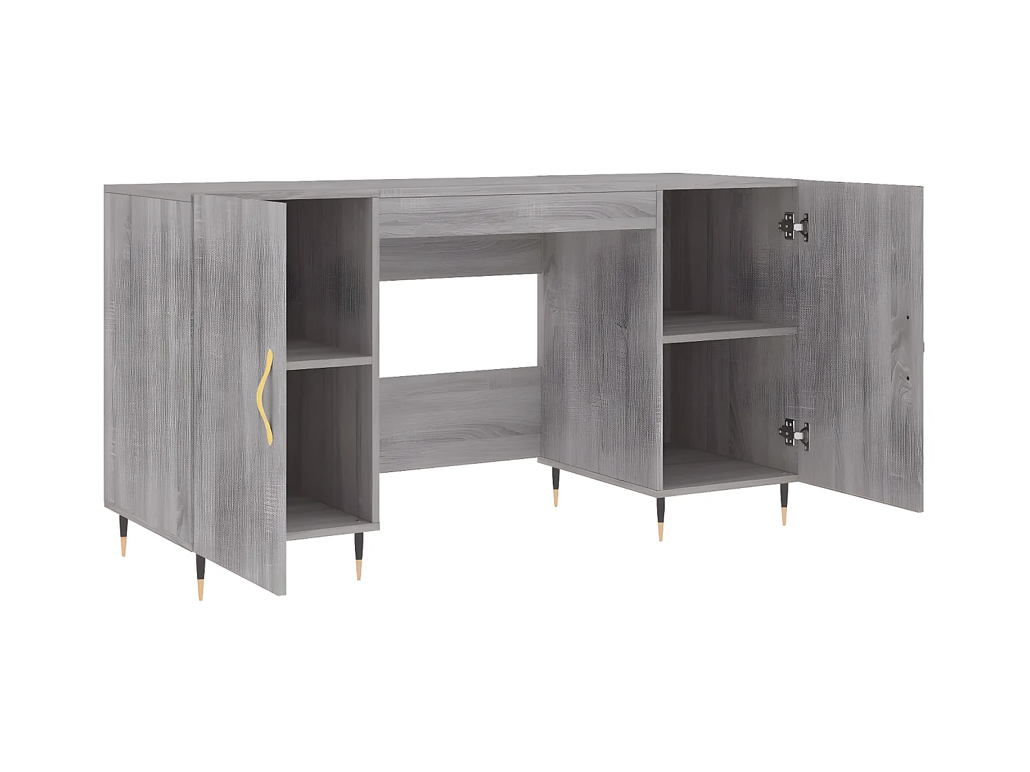Bureau sonoma gris 140x50x75 cm bois d'ingénierie WVGQ9468
