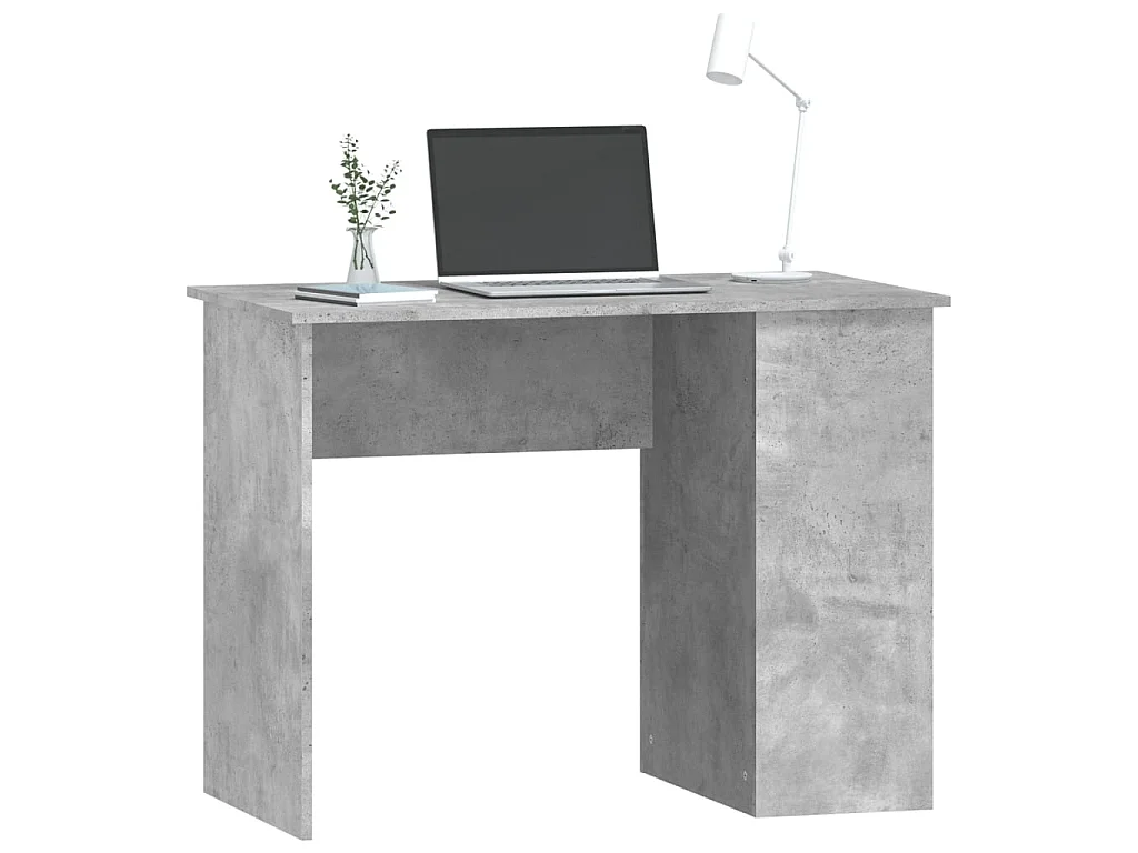 Bureau Gris béton 100x55x75 cm Bois d'ingénierie WVGQ8567