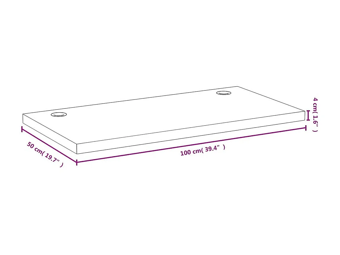Bureaublad 100x50x4 cm bamboe NL813259
