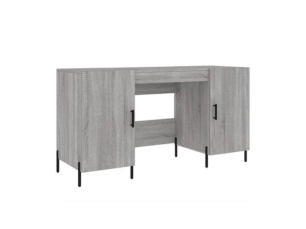 Bureau sonoma gris 140x50x75 cm bois d'ingénierie WVGQ3876