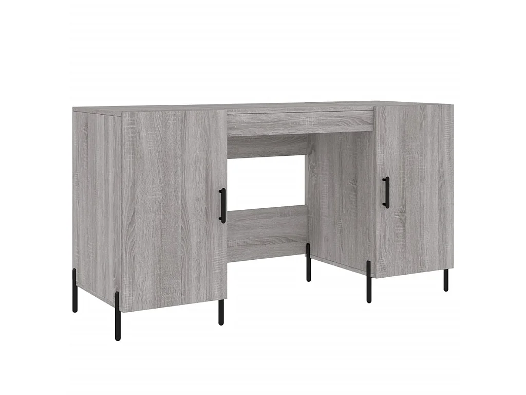 Bureau sonoma gris 140x50x75 cm bois d'ingénierie WVGQ3876