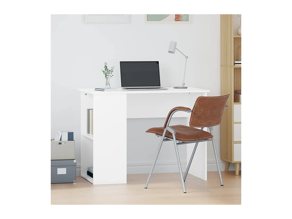 Bureau Blanc 100x55x75 cm Bois d'ingénierie WVGQ3119