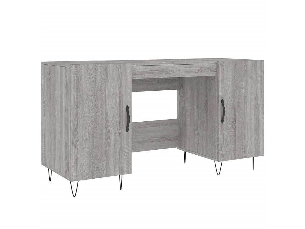 Bureau sonoma gris 140x50x75 cm bois d'ingénierie WVGQ1149