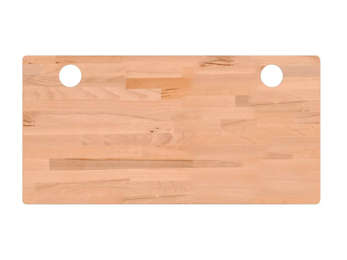 Tablero de escritorio madera maciza de haya 100x50x1,5 cm ES390263