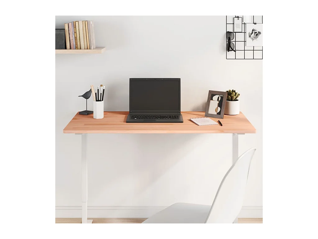 Bureau 100x50x1,5 cm bois massif de hêtre WVGQ8915