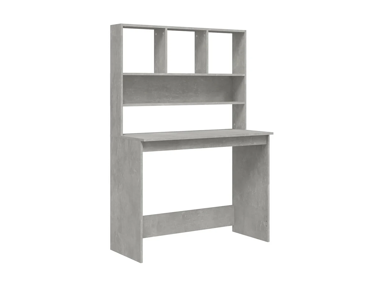 Bureau avec étagères Gris béton 102x45x148 cm Bois d'ingénierie WVGQ7392