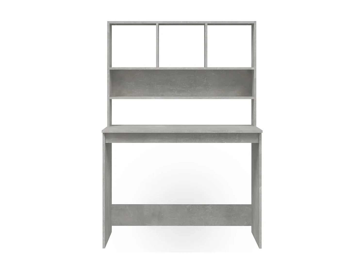 Bureau avec étagères Gris béton 102x45x148 cm Bois d'ingénierie WVGQ7392