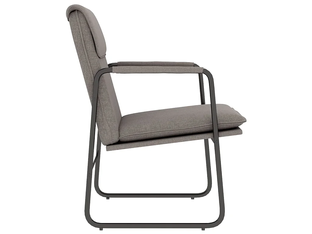 Sillón de relax tela gris taupé 55x64x80 cm ES13863