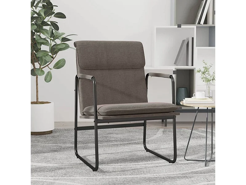 Sillón de relax tela gris taupé 55x64x80 cm ES13863