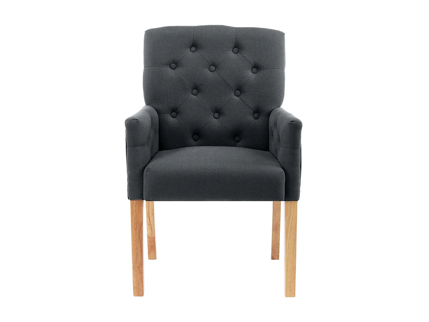 2er-set-Wohnzimmerstühle| Esszimmerstühle mit ArmlehnenGrau Stoff -gkd734288