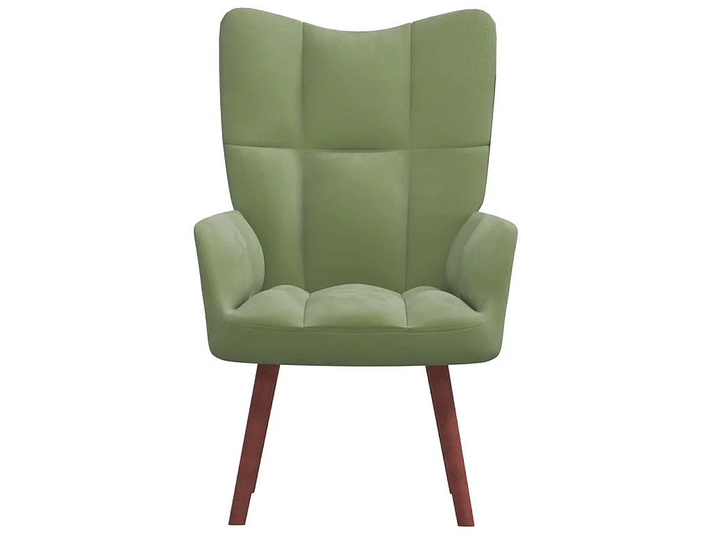 Sillón de relax de terciopelo verde claro ES97084