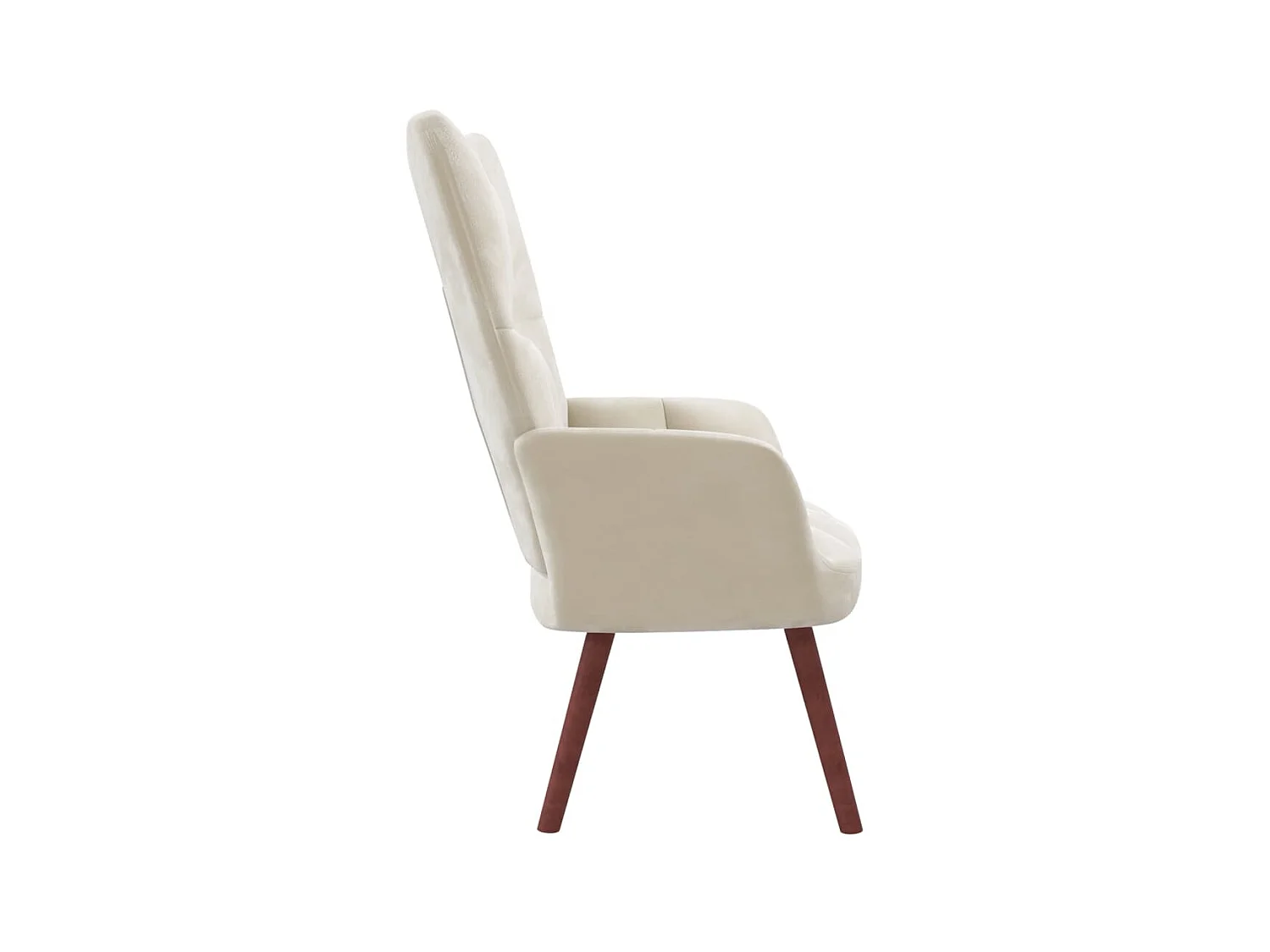 Relaxsessel | Fernsehsessel Cremeweiß Samt -gkd803346