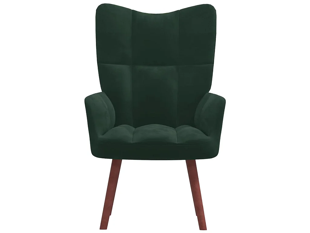 Chaise de relaxation Vert foncé Velours SEF72123